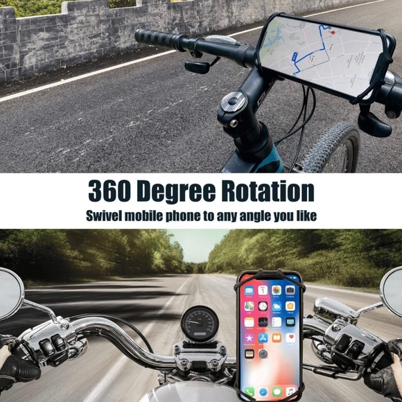 Newppon Bike & Motorcycle Phone Mount : Universal Silicone Cellphone Holder - Picture 2 of 6
